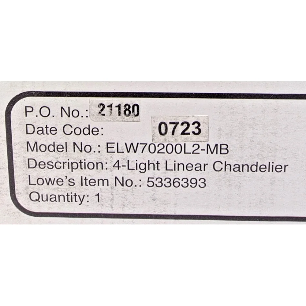 Origin 21 TREGO ELW70200L2-MB 4-Light Linear Chandelier 39